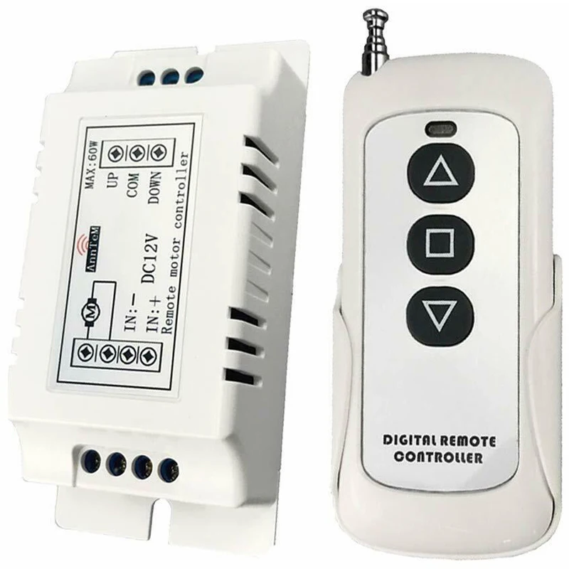 

Wireless Remote Control Switch 433mhz rf Transmitter Receiver dc 9v 12v Motor Battery Power Forward Reverse Steering Controller