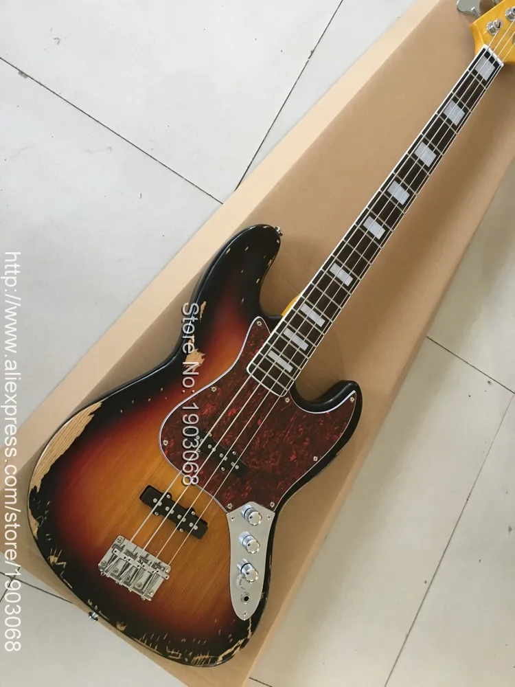 Ограниченная серия, магазин 1958, JOURNEYMAN, RELIC PRECISION BASS, relic aged sunburst, 4 струны, электрический бас