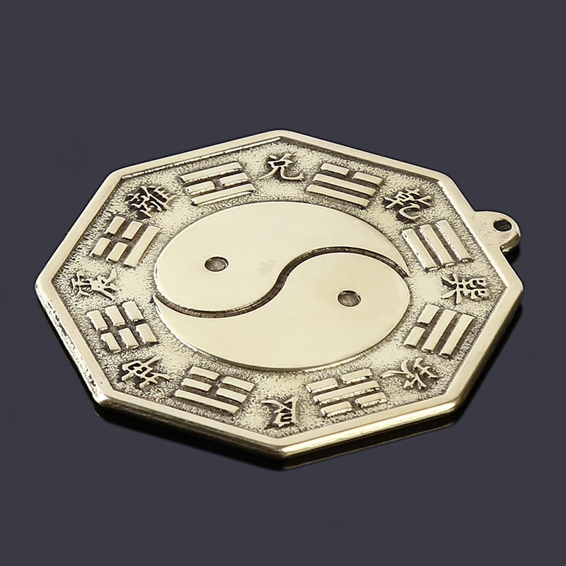 Fengshui китайское вогнутое Выпуклое медное зеркало Taiji Bagua Настенное подвесное
