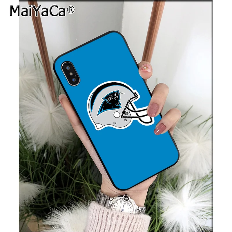 MaiYaCa Carolina Panthers TPU Soft Silicone Phone Case for iPhone X XS MAX 6 6S 7 7plus 8 8Plus 5 5S XR - Цвет: A16