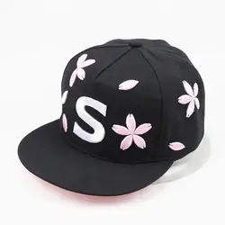 Корейская версия сезон весна-лето буквой S Вышивка плоским вдоль в стиле хип-хоп шляпа Для женщин Открытый шляпка может быть отрегулировано