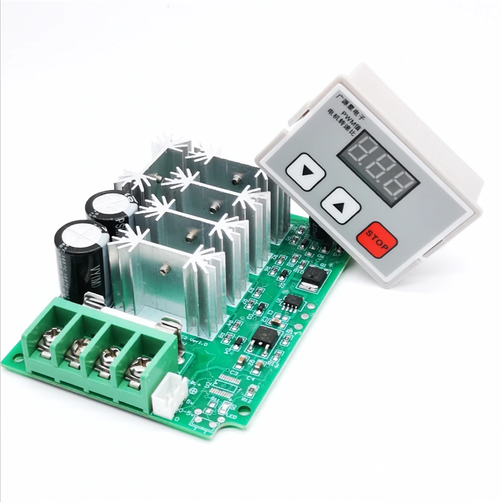 

digital display 0~100% adjustable DC 12V 24V 48v 30A 1000W PWM Motor speed controller Regulator Variable Slow start Reversible