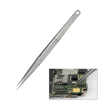 Mtbest 18 Пинцет cm Нержавеющая сталь заостренный кончик прямой гальванических пинцет-плоскогубцы для Нейл-арт драгоценные камни декор комплектации ручной инструмент