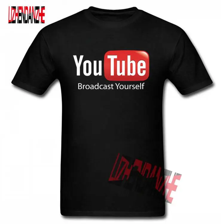 Логотип Youtube печати футболка для мужчин лето люксовый бренд одежда топы футболки