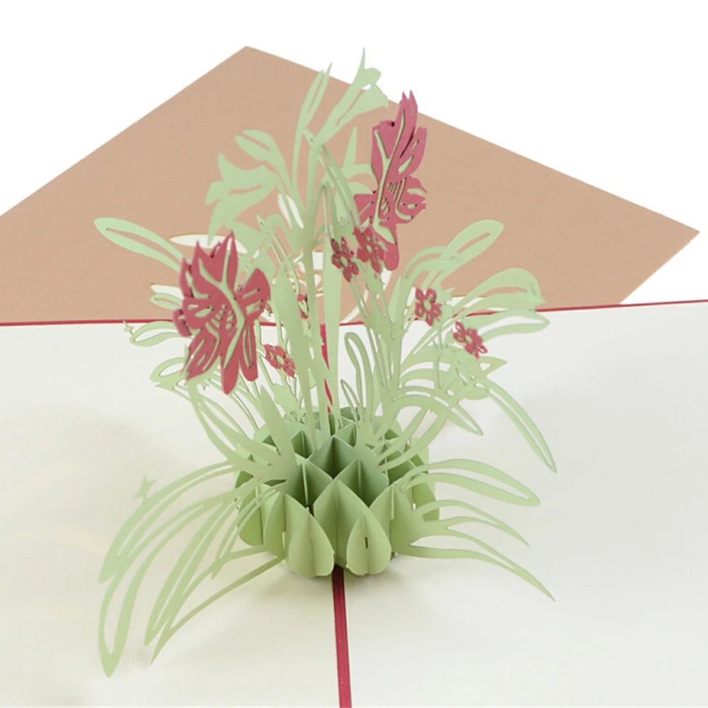 Daffodil цветок 3D всплывающие бумажные лазерные вырезы поздравление и подарок с днем рождения спасибо открытки carte postale tarjetas крафт