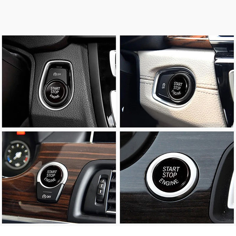 1 предмет; Новинка; черные старт/стоп стильная кнопка Зажигания для автомобиля крышка выключателя высокого качественный аксессуар подходит для BMW F20 F10 F01 F48 F26 F15 F16