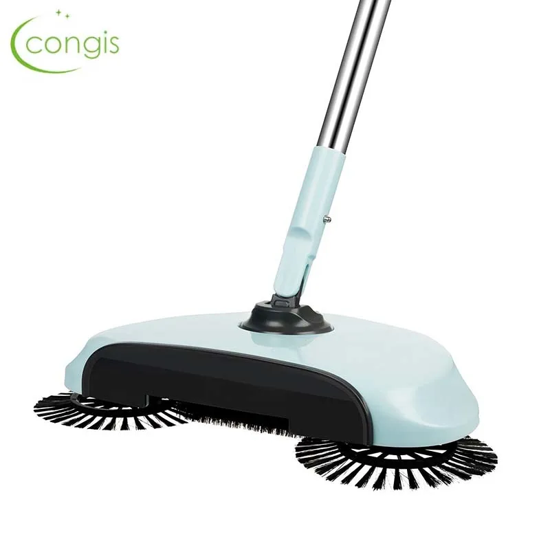 

Congis Magic Stainless Steel Sweeping Machine Hand Push Broom Dustpan Handle Sweeper mop Household Cleaning Tools