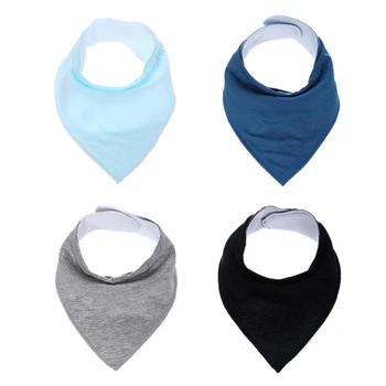 

Baby Bandana Bibs for Boys and Girls 4 Pack of Super Absorbent Baby Gift Sets KSD03