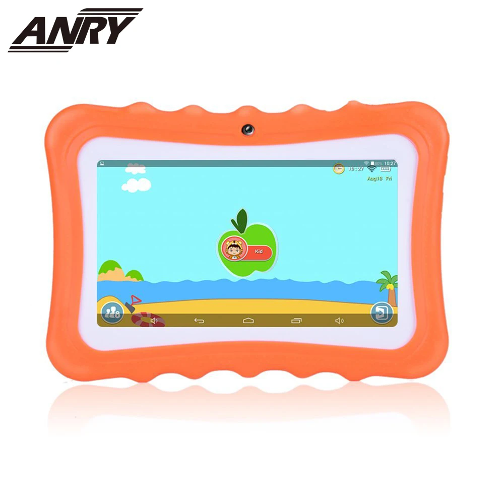 

ANRY 7 inch Kids Tablet Android4.4 8G/512M Quad Core WiFi Dual Camera Tab Gift for Baby Children Learning PC Tab With Free Cover