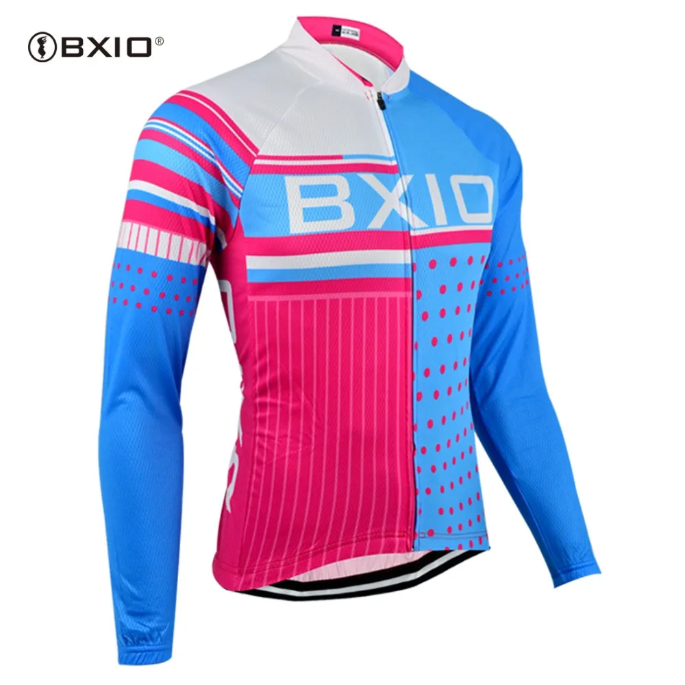 BXIO Pro Team Велоспорт Джерси с длинным рукавом велосипед для спорта на открытом