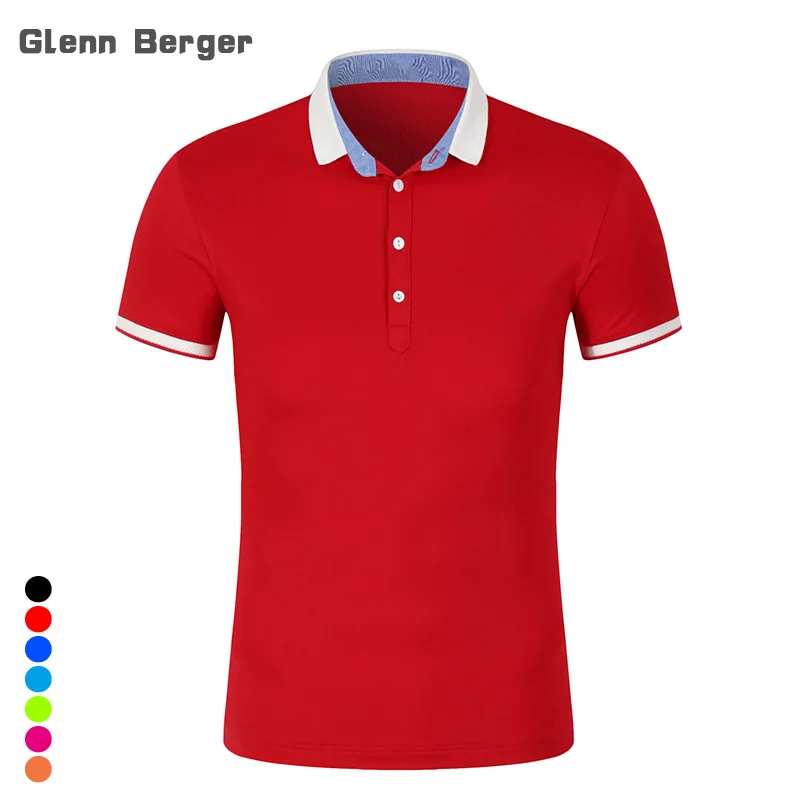 GLENN BERGER Luxury silk High end and classy high quality Polo polo shirt short sleeve shirt