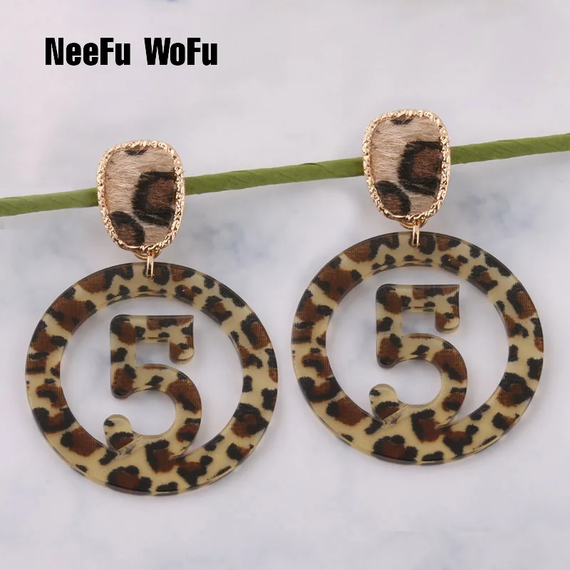 NeeFu WoFu висячие серьги с буквенным принтом тигровые серьги брендовые слова большая серьга большая акриловая Brinco Oorbellen модные ювелирные изделия оптом