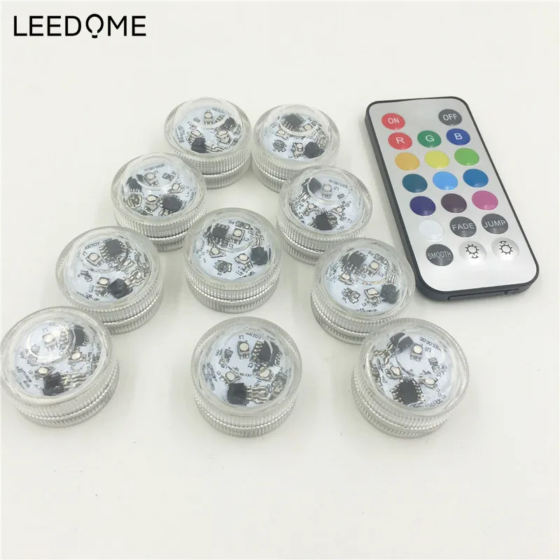 

Leedome RGB Submersible LED Underwater Light Waterproof Lamp Swimming Pool Lights For Wedding Celebration With Remote Controller