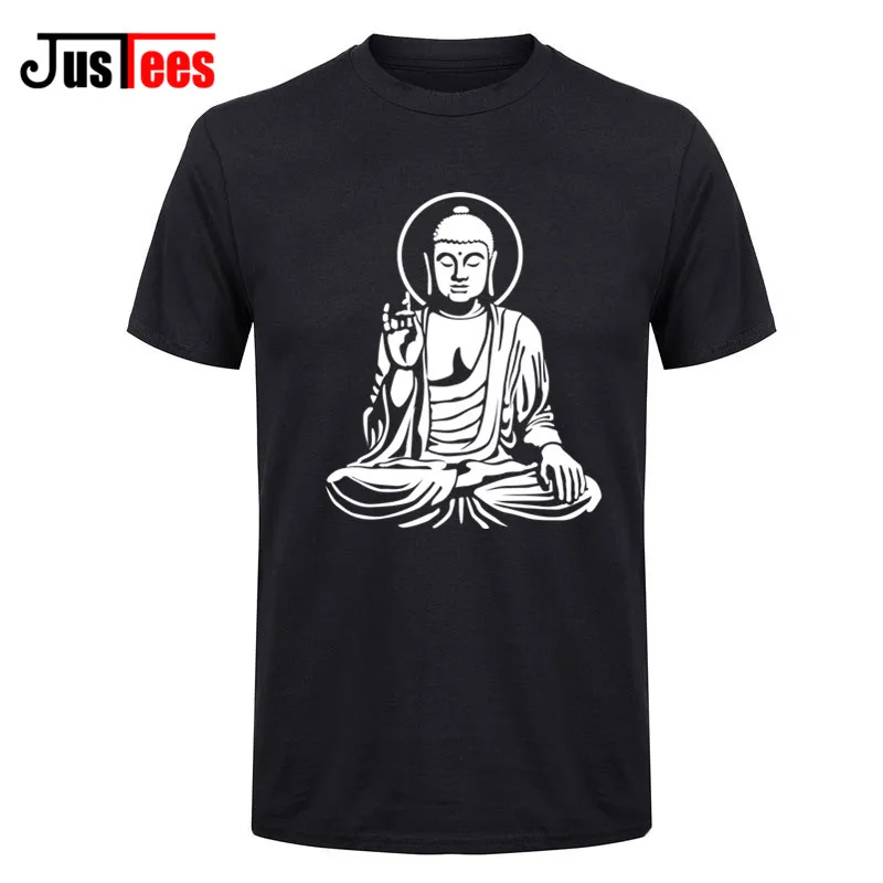 2018 fashion India Buddha Statue Buddhism Men’s T Shirt 100% cotton O