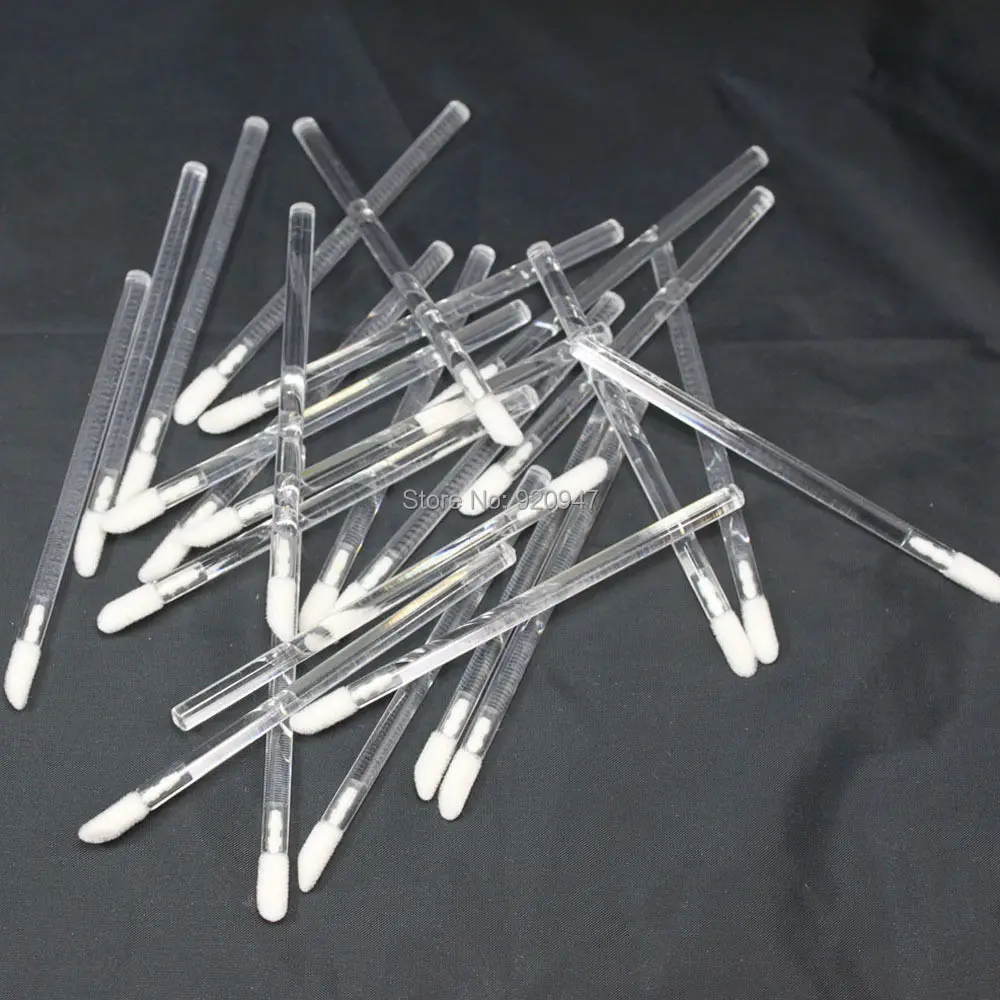 25 x Sponge Tip Lip Gloss Stick Brushes Wand Applicator Makeup Tool