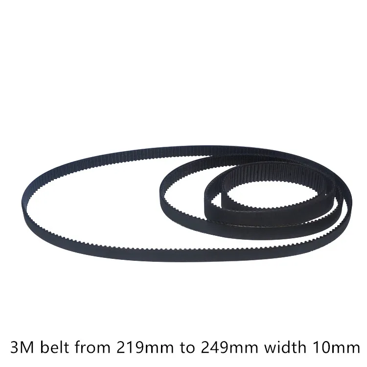 

HTD 3M Timing belt length from 219mm to 249mm width 10mm Rubber HTD3M synchronous 219-3M 249-3M closed-loop