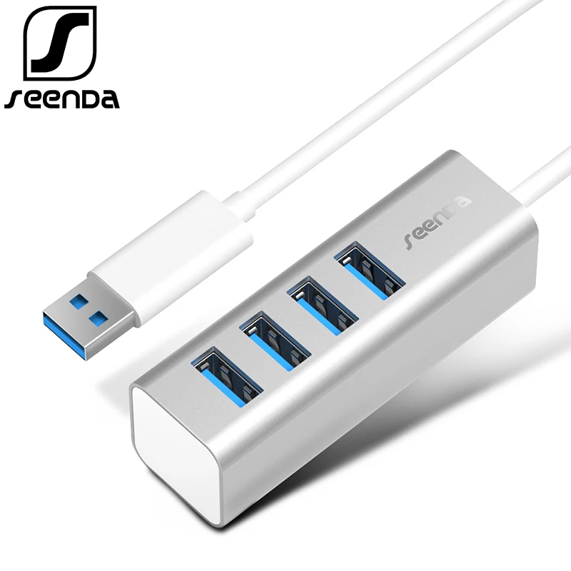 SeenDa usb-хаб 2,0 Алюминиевый сплав 4 порта высокая скорость зарядки синхронизации передачи данных Разветвитель переключатель для компьютера ноутбука OTG концентратор 2,0