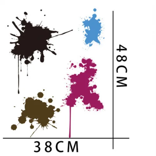 DIY Красочные Декоративные автомобильные наклейки высокого качества, разбрызгивающиеся чернила, граффити нарисованные наклейки, автомобильные аксессуары, наклейки - Название цвета: Style F 48x38cm