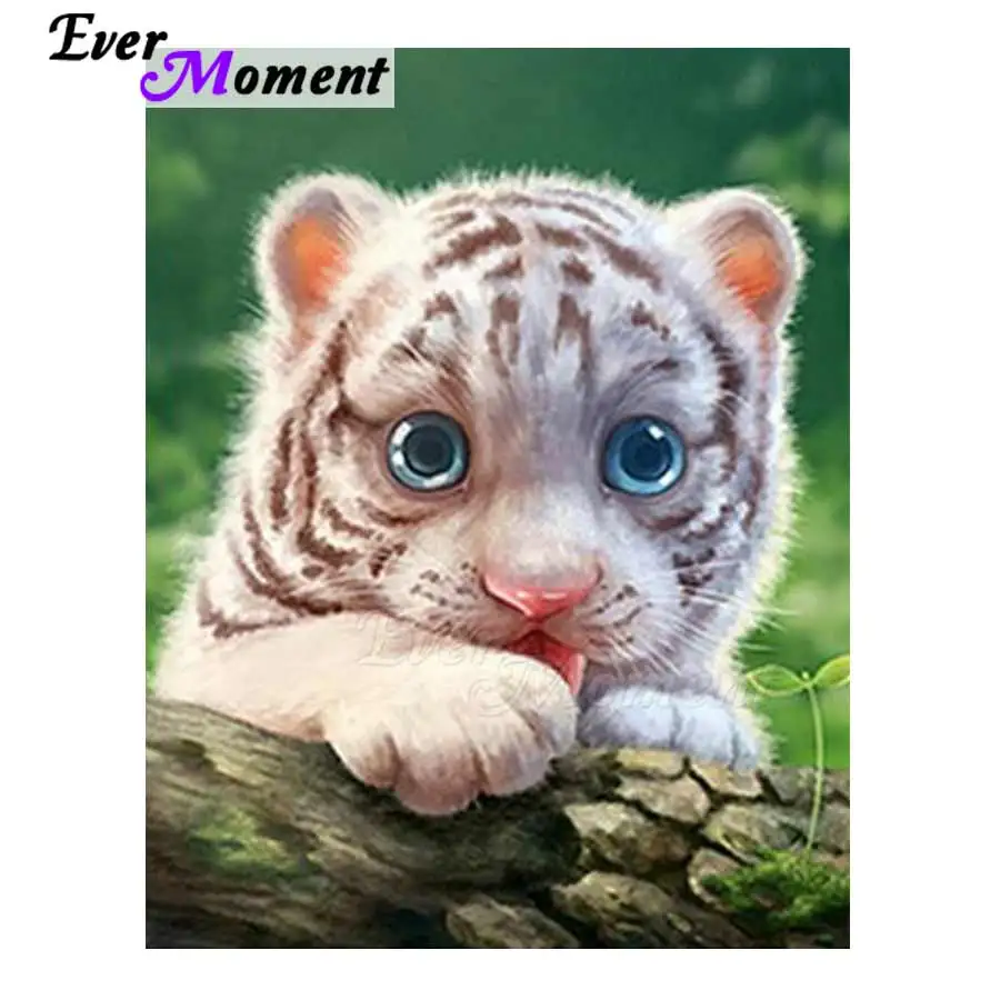 

Ever Moment Diamond Painting Handmade Tiger Picture Of Rhinestone Decoration For Home Diamond Embroidery Mosaic 5D DIY 3F125