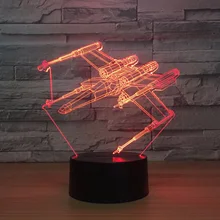 X Fighter Star Wars 7 цветов светодиодный ночник для детей сенсорный светодиодный Usb стол Lampara Lampe детский спальный ночник Прямая поставка