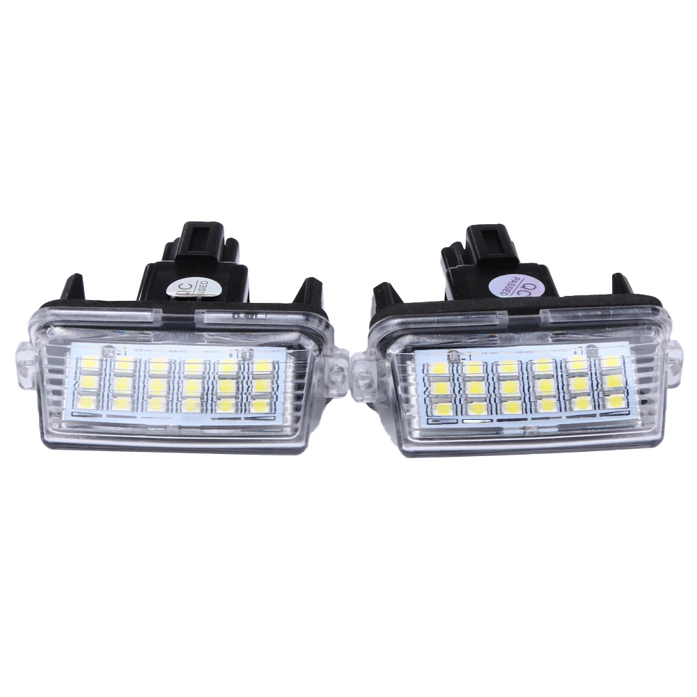 2Pcs 12V 18LEDs 6000K Car LED Bulb License Number Plate Light font b Lamp b font
