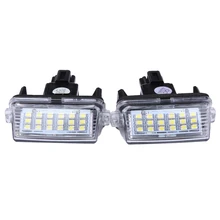 2Pcs 12V 18LEDs 6000K Car LED Bulb License Number Plate Light font b Lamp b font