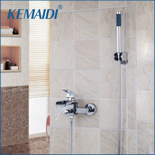 US $65.9 48% OFF|KEMAIDI Hohe Qualität Große Auslauf Mit Griff Dusche Badezimmer Wand Chrom Bad Mischbatterie Wasserfall Badewanne Wasserhahn in ... US $65.9 48% OFF|KEMAIDI Hohe Qualität Große Auslauf Mit Griff Dusche Badezimmer Wand Chrom Bad Mischbatterie Wasserfall Badewanne Wasserhahn in ...