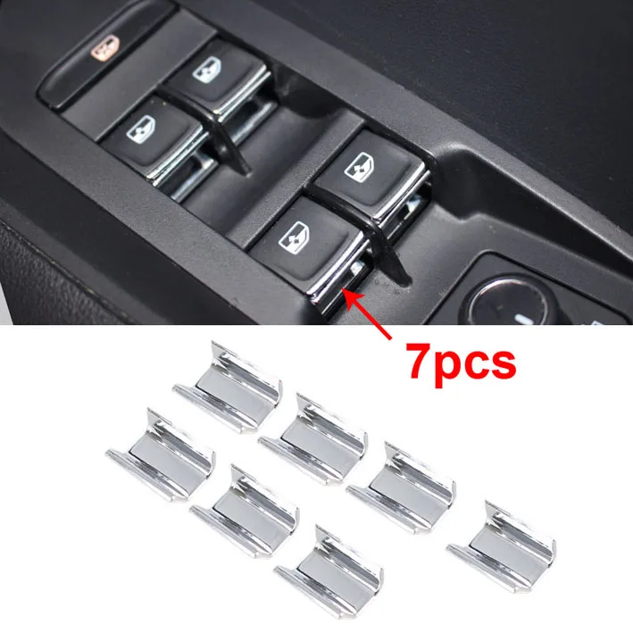 

7pcs for SKODA KODIAQ Lift window switch key Decorative sequin