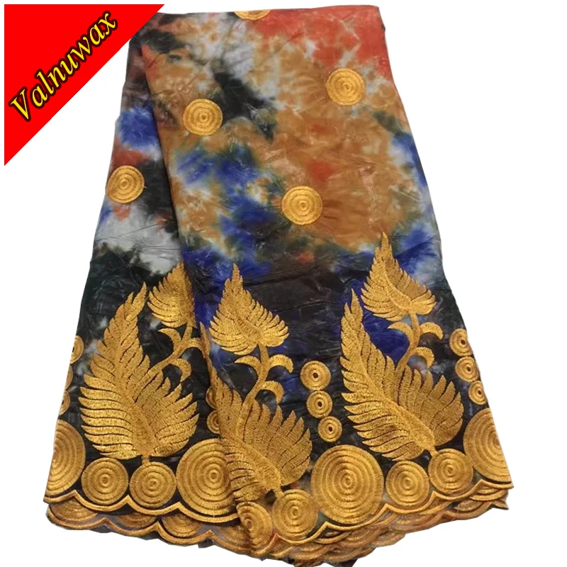 

New Design Bazin Wax African cotton Ankara senegal Hollandais prints textiles fabric 5yards for wedding dress LSB
