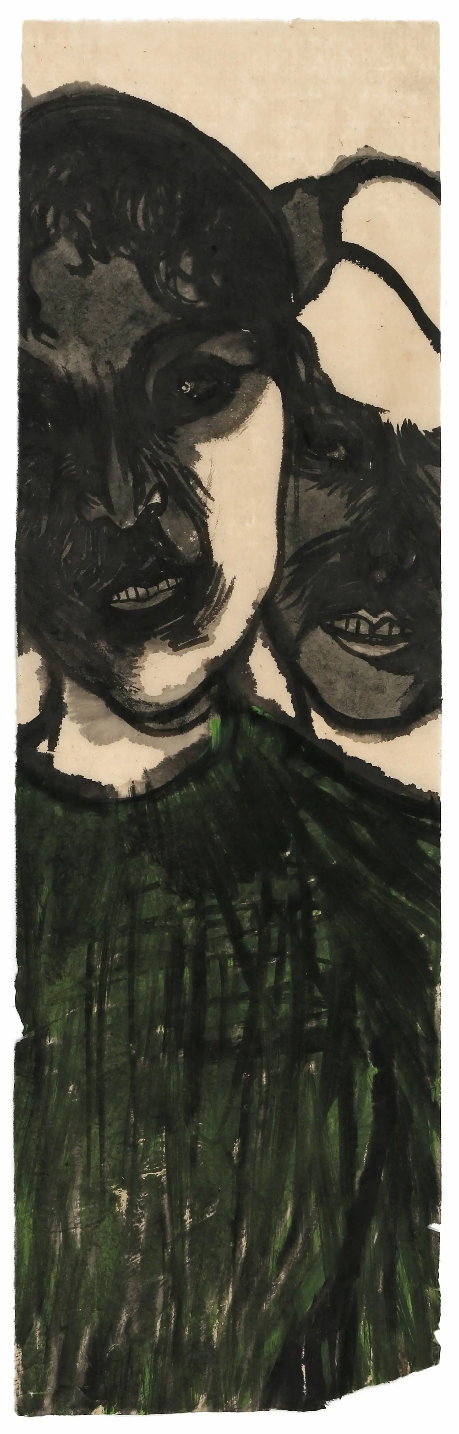 

Gu's Log Cabin Art Collection Chinese Painter Hou Yichao's Work Ink Painting 78*24cm Wall Pictures for Living Room Abstract