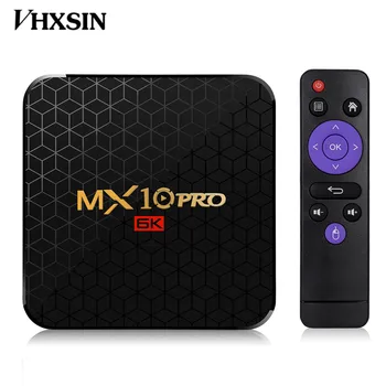 

VHXSIN MX10 Pro 4GB DDR3 32GB 64gb eMMC Android 9.0 TV BOX allwinner h6 Quad Core 6K smart