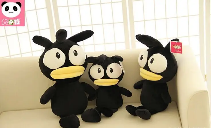 55cm korea meng black chicken plush font b doll b font chicken stuffed animal toy best