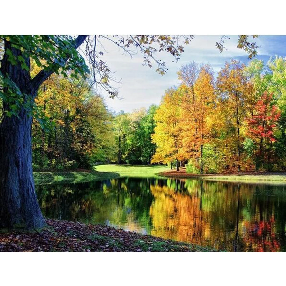 

Needlework resin crystal 5D square diamond cross stitch DIY Diamond painting kit full drill nature Landscape diamond mosaic H844