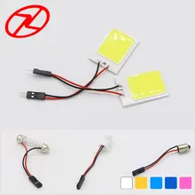 Promotion 10Pcs White T10 24 Smd Adapters COB LED Car Interior Roof Reading Panel Light Dome Festoon BA9S 3Adapter DC 12v