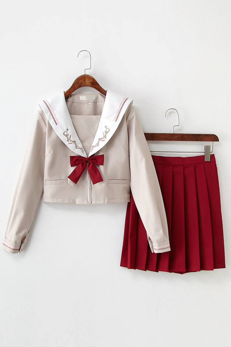 Японская школьная форма для девочек, матросские Топы+ галстук+ юбка, Морской стиль, одежда для девочек, большие размеры, Lala, костюмы для болельщиц