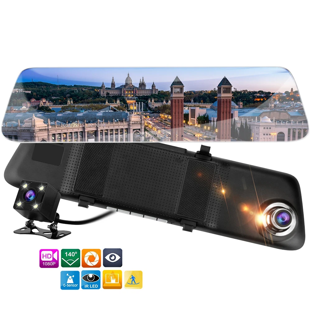 4 3 дюймов экран Автомобильный dvr Loop recorder Обнаружение движения ночного видения