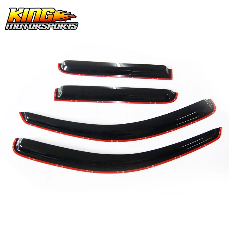 

For 00-04 Dodge Dakota Quad Cab 4Dr 4Pcs Smoke Sun Window Visor Rain Guard Vent