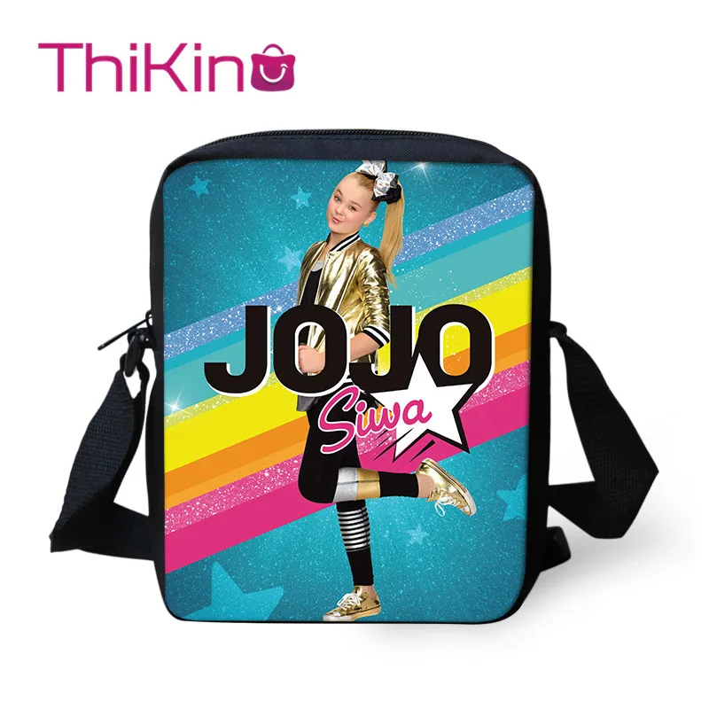 Thikin Jojo Siwa Shoulder Messenger Bag for Girls Crossbody School Supplies School Supplies Shopping Bags Mochila Infantil