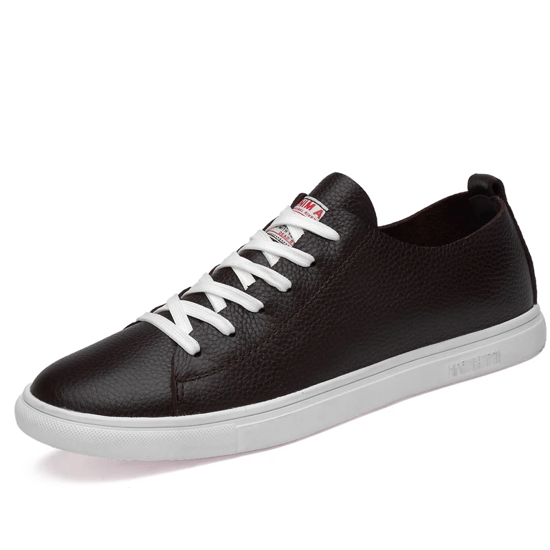 Sneakers Non Véritable Nouveau marron Designer Décontracté Luxe chocolat Respirant Noir Cuir Confortable Hommes Mode De slip En Haute Doux Qualité Chaussures lcKJ1F