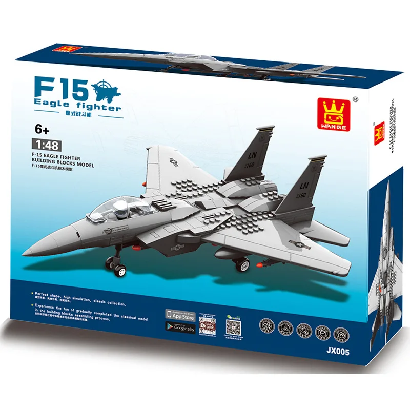 

Wange JX001-JX006 Compatible With Lego Military Fighter Action Model Bricks Building Block Sets Educational Toy For Children