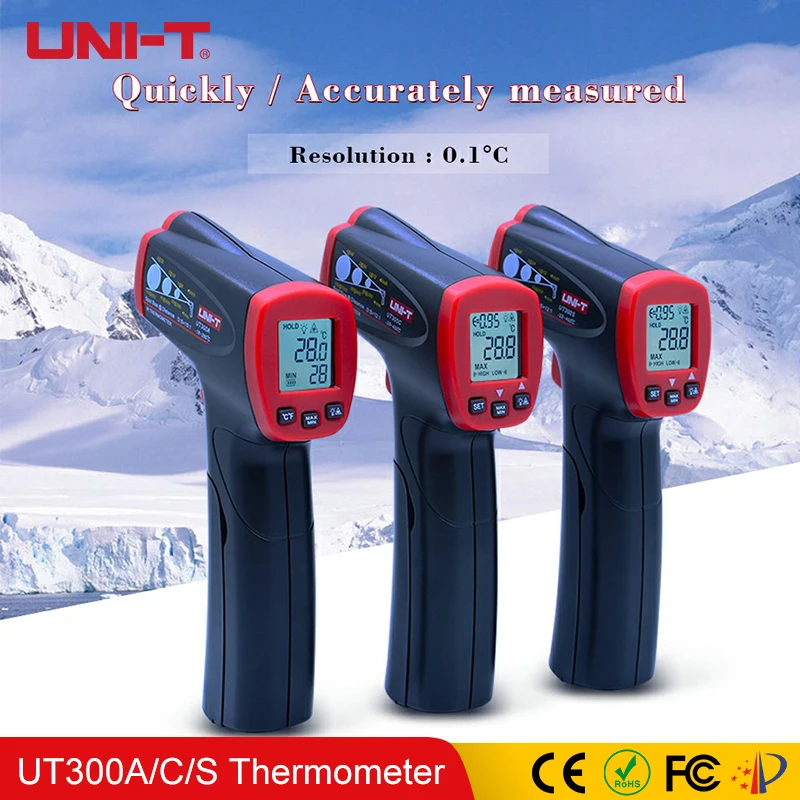 UNI T UT300A UT300C UT300S Инфракрасный термометр бесконтактный электронный промышленные