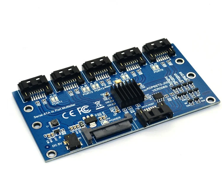 10 шт./лот SATA3.0 1 до 5 Порты и разъёмы конвертер разветвитель порта SATA стояк PM концентратор карт