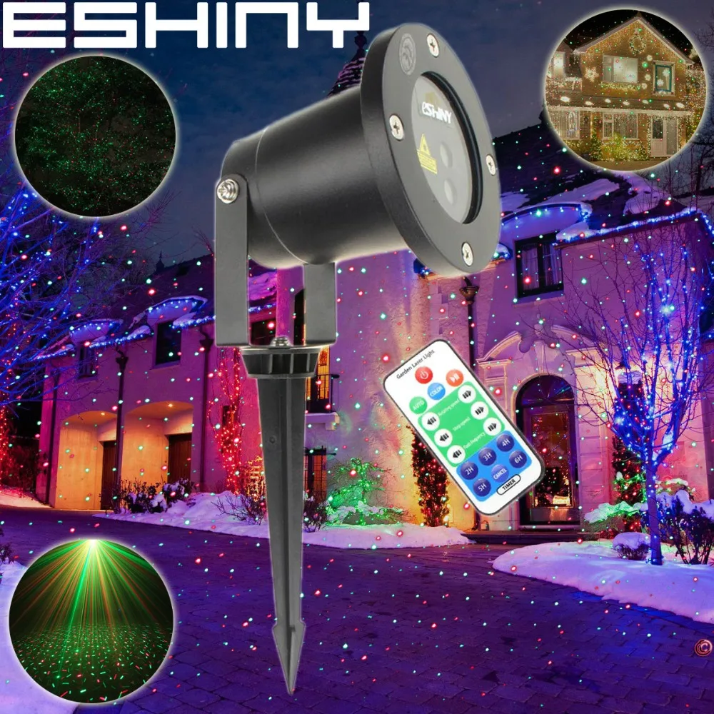 ESHINY RG Outdoor Waterproof Remote Full Stars Laser Projector Indoor
