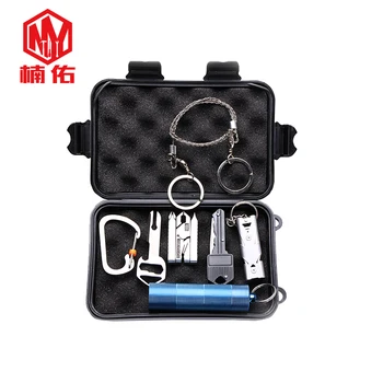 

1PC EDC Multifunction Tool Combination Set Folding Pliers Mini Knife Saw Chain Whistle Opener Hang Buckle Waterproof Pill Bottle
