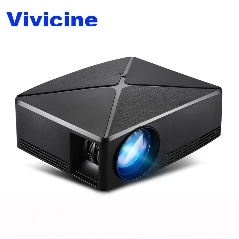 Vivicine C80/C80UP LED المحمولة المسرح المنزلي HD جهاز عرض صغير (اختياري الروبوت 6.0 الروبوت 7.1 ل فون الذكية الروبوت الهاتف)
