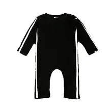 2017 Fashion Organic cotton Rompers Long Sleeve Infant Jumpsuits Solid color sportswear High Quality Boutique Kids ClothesT4528