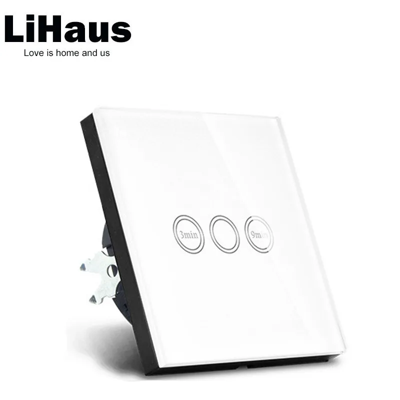 EU Standard time delay switch and light timer switch,110 240V Crystal