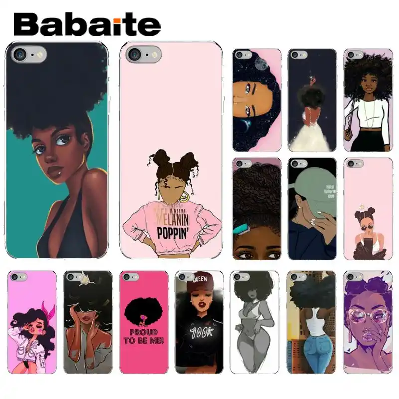 Babaite Afro Black Girl Magic Melanin Poppin Novelty Fundas Phone