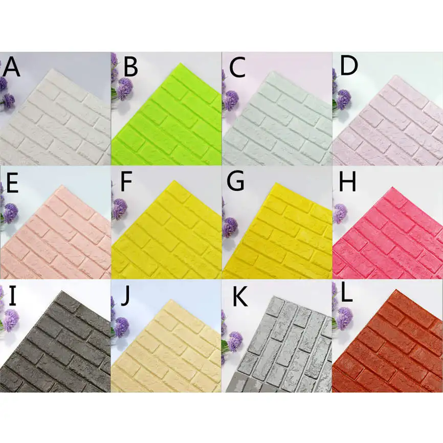 

30*30cm Self-adhesive 3D Wall Paper Brick Stone Rustic Effect Wall Sticker Home Decor Dropshipping Aug#1