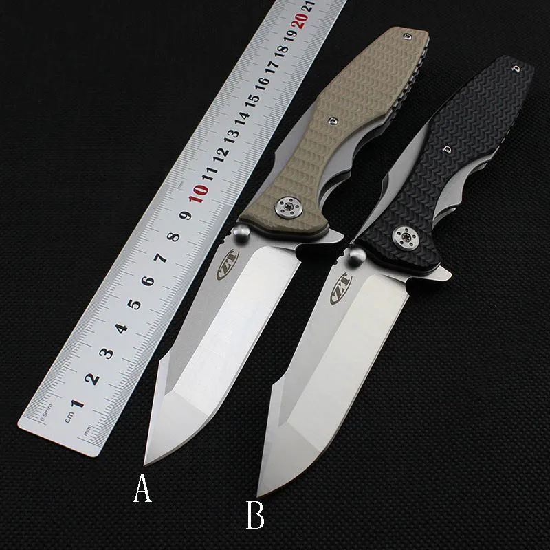

ZT0393 9cr14mov Blade folding knife ball bearing flipper blade G10 handle edc tool for camping hunting survival Utility Knife